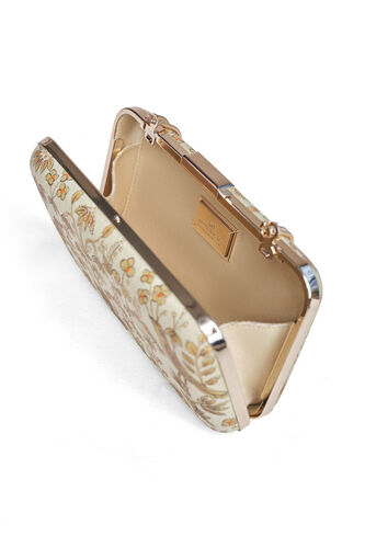 Pichhwai Clutch - Canary Gold, Gold, image 8